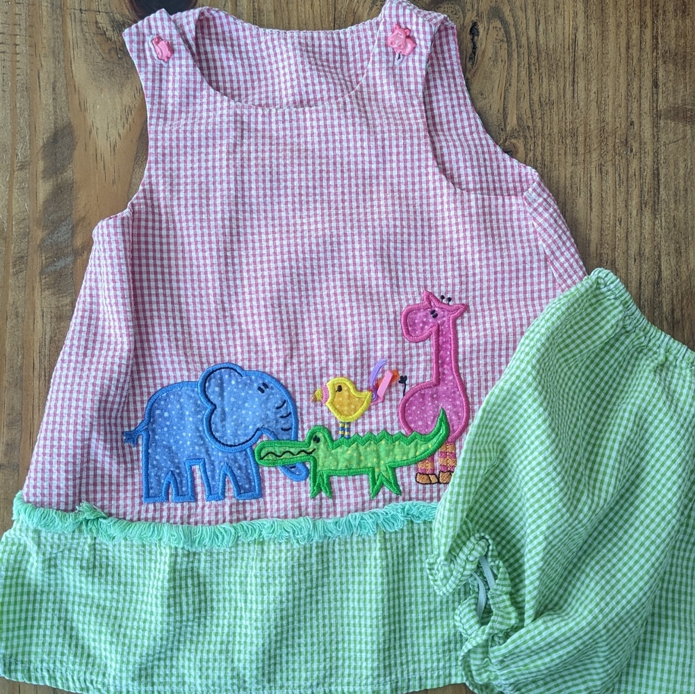 Picture Me Zoo Girl's Top and Bottoms Outfit Size 18M